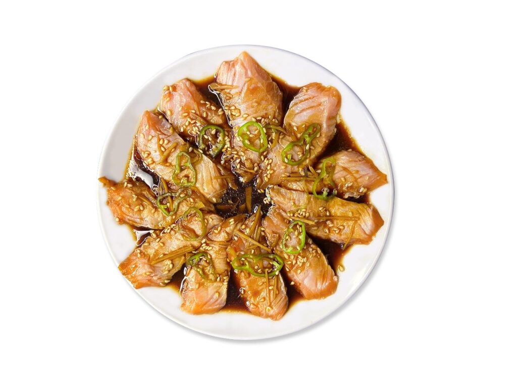 Salmon teriyaki maxim food