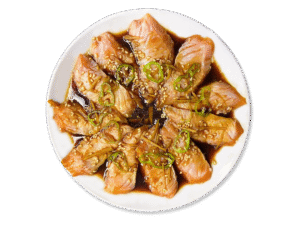 طبق سلمون شرائح